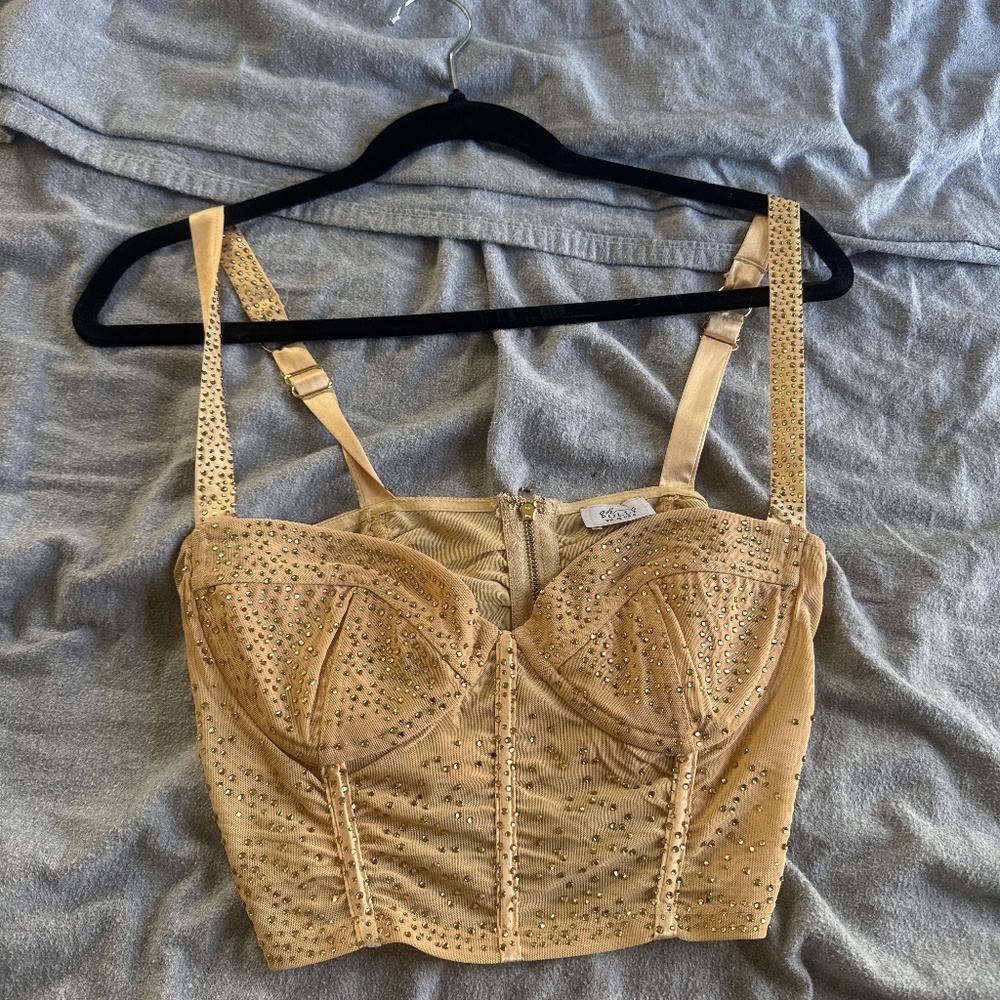 Gold Bustier Top - image 1
